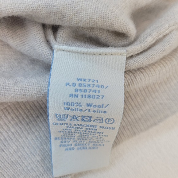 Boden Sweater Womens US 12 Light Gray 100% Wool Henley Button Neck - Picture 4 of 8